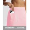 image:imagebaleaf Womens 17 Golf Skirts 3 Pockets High Waisted Stretchy Tennis Athletic Skorts Workout Running Casual SummerLight Pink
