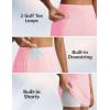image:imagebaleaf Womens 17 Golf Skirts 3 Pockets High Waisted Stretchy Tennis Athletic Skorts Workout Running Casual SummerLight Pink