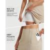 image:imagebaleaf Womens 18 Golf Skorts Skirts Pockets UPF 50 Zipper Quick Dry Casual Work Skort TravelKhaki