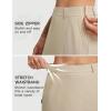 image:imagebaleaf Womens 18 Golf Skorts Skirts Pockets UPF 50 Zipper Quick Dry Casual Work Skort TravelKhaki