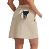 image:imagebaleaf Womens 18 Golf Skorts Skirts Pockets UPF 50 Zipper Quick Dry Casual Work Skort TravelKhaki