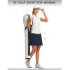 image:imagebaleaf Womens 18 Golf Skorts Skirts Pockets UPF 50 Zipper Quick Dry Casual Work Skort TravelNavy Blue