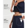image:imagebaleaf Womens 18 Golf Skorts Skirts Pockets UPF 50 Zipper Quick Dry Casual Work Skort TravelNavy Blue