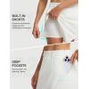 image:imagebaleaf Womens 18 Golf Skorts Skirts Pockets UPF 50 Zipper Quick Dry Casual Work Skort TravelStar White