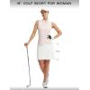 image:imagebaleaf Womens 18 Golf Skorts Skirts Pockets UPF 50 Zipper Quick Dry Casual Work Skort TravelStar White