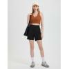 image:imagebaleaf Womens 6 Golf Shorts Stretch Pleated Work Short for Hiking Quick Dry Dressy Casual Summer UPF50Black