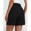 image:imagebaleaf Womens 6 Golf Shorts Stretch Pleated Work Short for Hiking Quick Dry Dressy Casual Summer UPF50Black