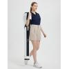 image:imagebaleaf Womens 6 Golf Shorts Stretch Pleated Work Short for Hiking Quick Dry Dressy Casual Summer UPF50Khaki