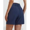 image:imagebaleaf Womens 6 Golf Shorts Stretch Pleated Work Short for Hiking Quick Dry Dressy Casual Summer UPF50Navy Blue