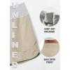 image:imagebaleaf Womens 7 Athletic Long Running Shorts Workout Gym Quick Dry Hiking Shorts High Waisted Zipper PocketKhaki