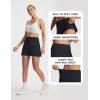 image:imagebaleaf Womens Athletic Running Shorts 3 High Waisted Quick Dry Lightweight Ruffled Workout Gym Shorts with LinerBlack