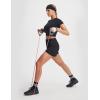 image:imagebaleaf Womens Athletic Running Shorts 3 High Waisted Quick Dry Lightweight Ruffled Workout Gym Shorts with LinerBlack