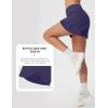 image:imagebaleaf Womens Athletic Running Shorts 3 High Waisted Quick Dry Lightweight Ruffled Workout Gym Shorts with LinerNavy Blue