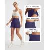 image:imagebaleaf Womens Athletic Running Shorts 3 High Waisted Quick Dry Lightweight Ruffled Workout Gym Shorts with LinerNavy Blue