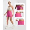 image:imagebaleaf Womens Athletic Running Shorts 3 High Waisted Quick Dry Lightweight Ruffled Workout Gym Shorts with LinerPink