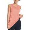 image:imagebaleaf Womens Athletic Tank Tops Workout Sleeveless Running Racerback Shirts Quick Dry Breathable Yoga Tennis Gym01coral
