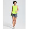 image:imagebaleaf Womens Athletic Tank Tops Workout Sleeveless Running Racerback Shirts Quick Dry Breathable Yoga Tennis Gym01fluorescent Green