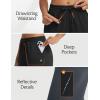 image:imagebaleaf Womens Barrel Pants with Pockets Drawstring Athletic Quick Dry Adjustable Cuff Wide Leg Tapered Fit Casual SweatpantsBlack