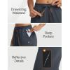 image:imagebaleaf Womens Barrel Pants with Pockets Drawstring Athletic Quick Dry Adjustable Cuff Wide Leg Tapered Fit Casual SweatpantsDark Gray