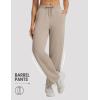 image:imagebaleaf Womens Barrel Pants with Pockets Drawstring Athletic Quick Dry Adjustable Cuff Wide Leg Tapered Fit Casual SweatpantsKhaki