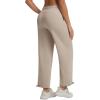 image:imagebaleaf Womens Barrel Pants with Pockets Drawstring Athletic Quick Dry Adjustable Cuff Wide Leg Tapered Fit Casual SweatpantsKhaki