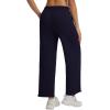 image:imagebaleaf Womens Barrel Pants with Pockets Drawstring Athletic Quick Dry Adjustable Cuff Wide Leg Tapered Fit Casual SweatpantsNavy Blue