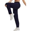 image:imagebaleaf Womens Barrel Pants with Pockets Drawstring Athletic Quick Dry Adjustable Cuff Wide Leg Tapered Fit Casual SweatpantsNavy Blue