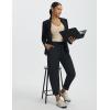 image:imagebaleaf Womens Barrel Pants with Zipper Pockets Drawstring Athletic Pants Elastic Waisted Casual Lounge Work TravelBlack