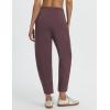 image:imagebaleaf Womens Barrel Pants with Zipper Pockets Drawstring Athletic Pants Elastic Waisted Casual Lounge Work TravelDark Brown