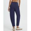 image:imagebaleaf Womens Barrel Pants with Zipper Pockets Drawstring Athletic Pants Elastic Waisted Casual Lounge Work TravelNavy Blue