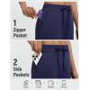 image:imagebaleaf Womens Barrel Pants with Zipper Pockets Drawstring Athletic Pants Elastic Waisted Casual Lounge Work TravelNavy Blue