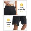 image:imagebaleaf Womens Bermuda Long Shorts 14 Knee Length Capris with Zipper Pockets Athletic Walking Athletic Casual SummerBlack