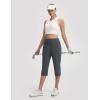 image:imagebaleaf Womens Dressy Capri Pants Stretch with 5 Pockets Golf Capris Work Travel Business Casual UPF 50Dark Gray