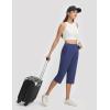 image:imagebaleaf Womens Dressy Capri Pants Stretch with 5 Pockets Golf Capris Work Travel Business Casual UPF 50Navy Blue