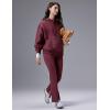 image:imagebaleaf Womens Fleece Lined Flare LeggingsWine Red