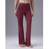 image:imagebaleaf Womens Fleece Lined Flare LeggingsWine Red