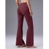 image:imagebaleaf Womens Fleece Lined Flare LeggingsWine Red