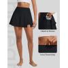 image:imagebaleaf Womens High Waisted 14 Swim Skirts Boxer Liner Quick Dry Tennis Skirt Bathing Suit Split Swimsuit Bottom with PocketBlack