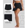 image:imagebaleaf Womens High Waisted 14 Swim Skirts Boxer Liner Quick Dry Tennis Skirt Bathing Suit Split Swimsuit Bottom with PocketBlack
