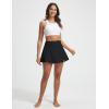image:imagebaleaf Womens High Waisted 14 Swim Skirts Boxer Liner Quick Dry Tennis Skirt Bathing Suit Split Swimsuit Bottom with PocketBlack