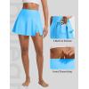 image:imagebaleaf Womens High Waisted 14 Swim Skirts Boxer Liner Quick Dry Tennis Skirt Bathing Suit Split Swimsuit Bottom with PocketBlue