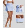 image:imagebaleaf Womens High Waisted 14 Swim Skirts Boxer Liner Quick Dry Tennis Skirt Bathing Suit Split Swimsuit Bottom with PocketLight Blue