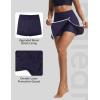 image:imagebaleaf Womens High Waisted 14 Swim Skirts Boxer Liner Quick Dry Tennis Skirt Bathing Suit Split Swimsuit Bottom with PocketNavy Blue