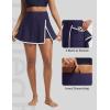 image:imagebaleaf Womens High Waisted 14 Swim Skirts Boxer Liner Quick Dry Tennis Skirt Bathing Suit Split Swimsuit Bottom with PocketNavy Blue