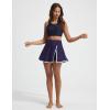 image:imagebaleaf Womens High Waisted 14 Swim Skirts Boxer Liner Quick Dry Tennis Skirt Bathing Suit Split Swimsuit Bottom with PocketNavy Blue