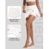 image:imagebaleaf Womens High Waisted 14 Swim Skirts Boxer Liner Quick Dry Tennis Skirt Bathing Suit Split Swimsuit Bottom with PocketStar White