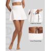 image:imagebaleaf Womens High Waisted 14 Swim Skirts Boxer Liner Quick Dry Tennis Skirt Bathing Suit Split Swimsuit Bottom with PocketStar White