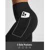 image:imagebaleaf Womens High Waisted Capri Leggings with Pockets Yoga Capris Pants Tummy Control Workout CasualBlack