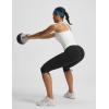 image:imagebaleaf Womens High Waisted Capri Leggings with Pockets Yoga Capris Pants Tummy Control Workout CasualBlack