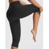 image:imagebaleaf Womens High Waisted Capri Leggings with Pockets Yoga Capris Pants Tummy Control Workout CasualBlack